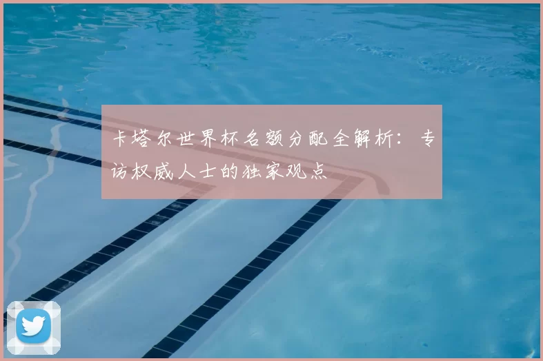 卡塔尔世界杯名额分配全解析：专访权威人士的独家观点